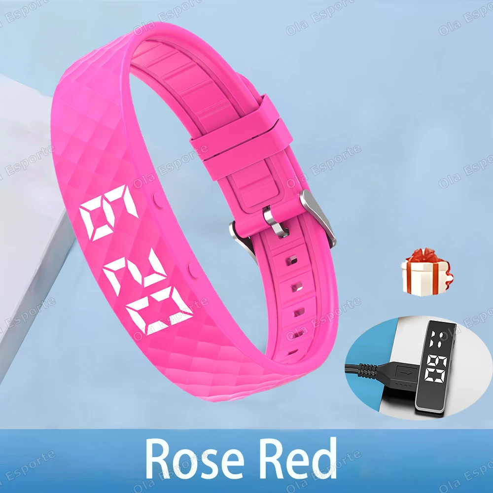 (rojo) Monitor De Actividad Física Con Alarma Por Vibración, Monitorización Del Sueño Y Podómetro.