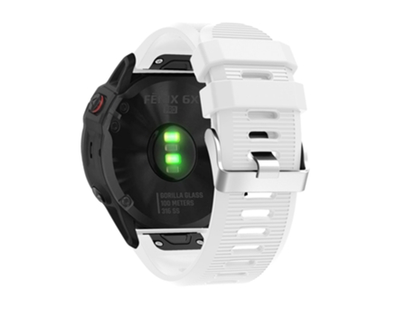 Correa de Silicona grano cruzado para Garmin Fenix 7X/6X Sapphire GPS/6X Pro/6X GPS/5X GPS/5X Plus - blanco