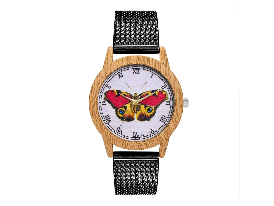 Reloj De Pulsera Unisex De Cuarzo Con Correa De Silicona Negra.