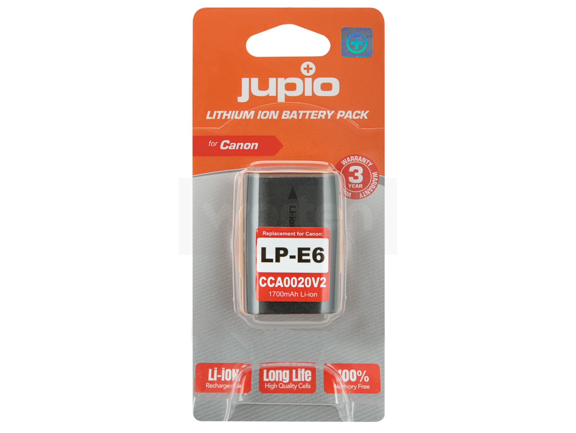 Pin máy ảnh Canon LP-E6 1700mAh 12.6Wh dùng cho Canon 60D, 70D, 80D, 6D, 7D, 7D Mark II, 5D Mark II, 5D Mark III, 5D IV, 5Ds, 5Dsr