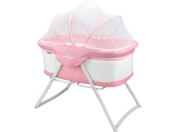Cuna de Viaje 3 en 1 ENGEL & STORCH Bebito c/ Mosquitera y Plegable (Rosa - Algodón - 97x110x58cm - Hasta 15 Kg)
