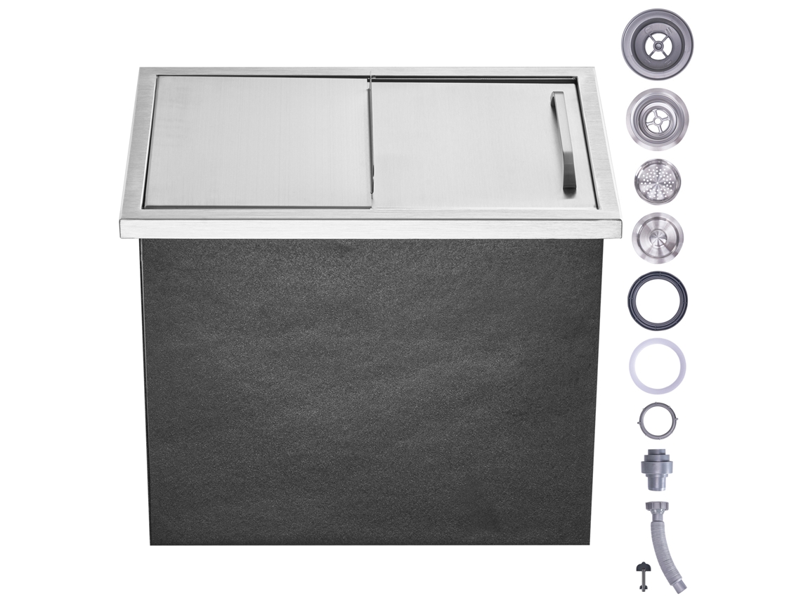 Bandeja de hielo empotrada Succebuy 456x304x371 mm Caja aislante para helados