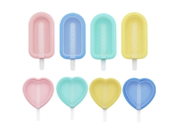 Moldes de silicona Linjou para helados, 8 piezas con palitos, reutilizables, antiadherentes, para hacer paletas heladas caseras.