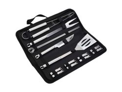 Juego De Utensilios Para Barbacoa, 16 Piezas, Accesorios De Acero Inoxidable Para Camping Y Uso Al Aire Libre.