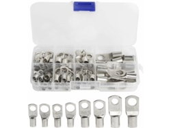 Conectores eléctricos, 60 terminales con orificio para tornillo, cobre estañado SC para cables de 6 m, 8 m, 10 m, 16 m y 25 m, crimpeado/soldadura.