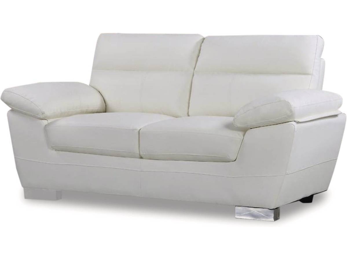 Sofá HABITAT Y JARDÍN Dallas (Blanco - Cuero - 169 x 88 x 90 cm)