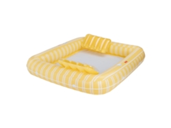 Colchón inflable para piscina de PVC Flamingueo amarillo