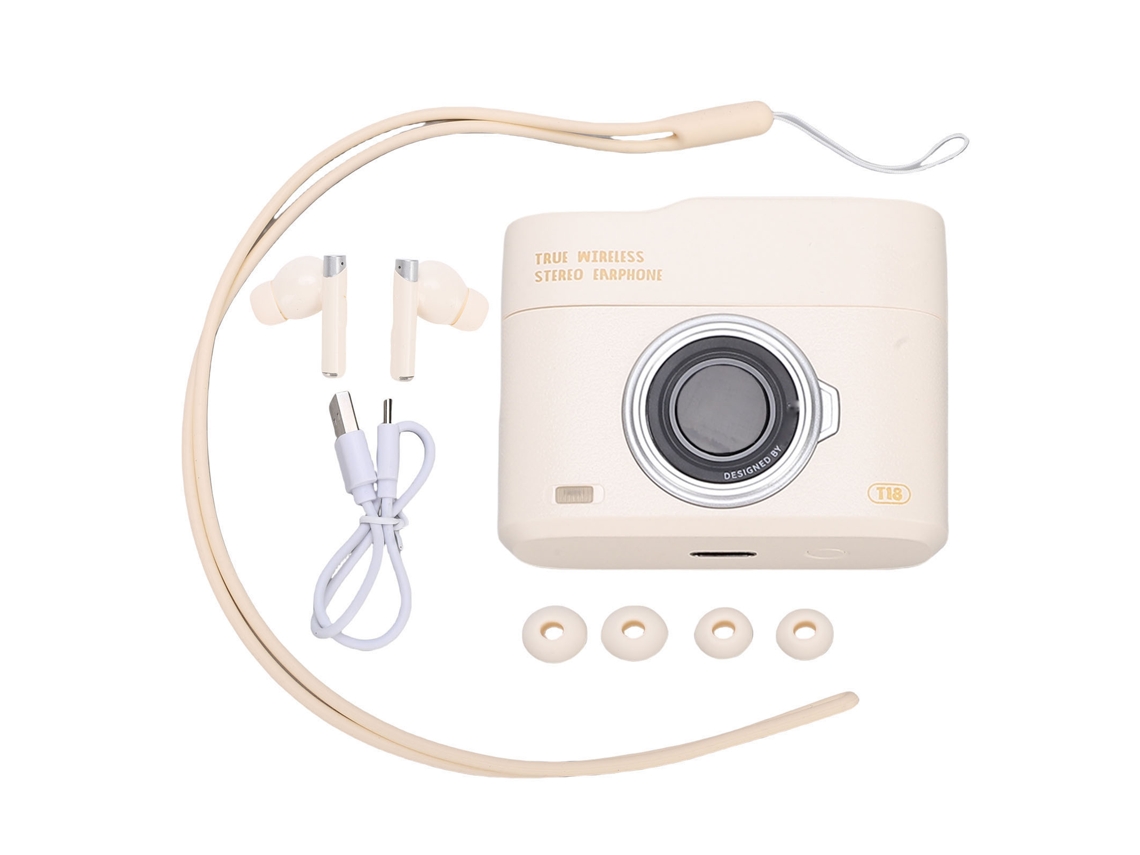 Auriculares Bluetooth Con Cancelación De Ruido Enc, Auriculares Inalámbricos De Baja Latencia, Beige