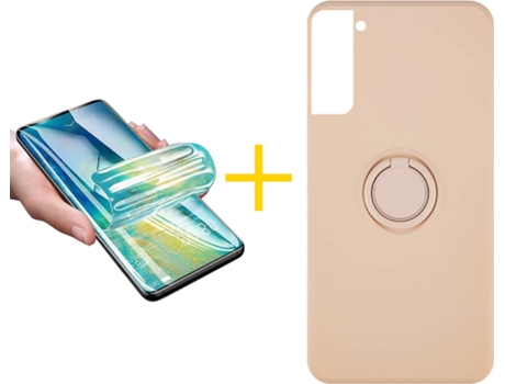 Carcasa + Protector de Pantalla para Samsung Galaxy S22 Plus 5G SKYHE Rosa Pastel