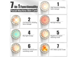 Dispositivo facial de microcorriente, herramienta antienvejecimiento para contorno facial, masajeador facial 7 en 1 para lifting facial y de cuello, Bestvite