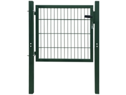 Puerta De Vallado De Acero Verde 105x150 Cm