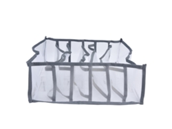 Organizador De Ropa Interior Plegable De Malla Con 6 Compartimentos Para Guardar Sujetadores Y Calcetines En Un Cajón.