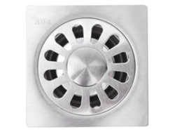 Juego de desagüe cuadrado de acero inoxidable 304 para baño y cocina, 10 x 10 cm