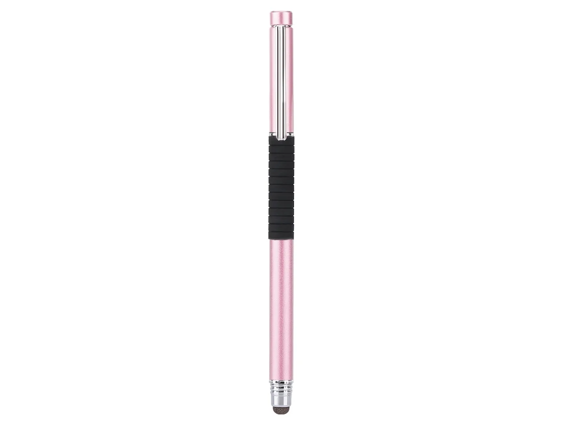 Lápiz capacitivo Stylograph 2 en 1 para pantalla táctil para iPhone, iPad y Samsung en oro rosa y dorado claro.