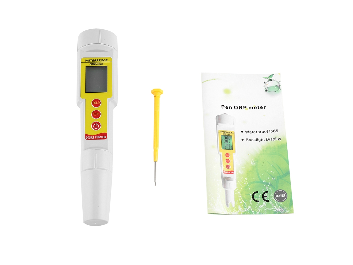 Medidor Digital 2 En 1 De Orp/temperatura Para Acuarios, Piscinas, Hidroponía Y Monitores De Agua.