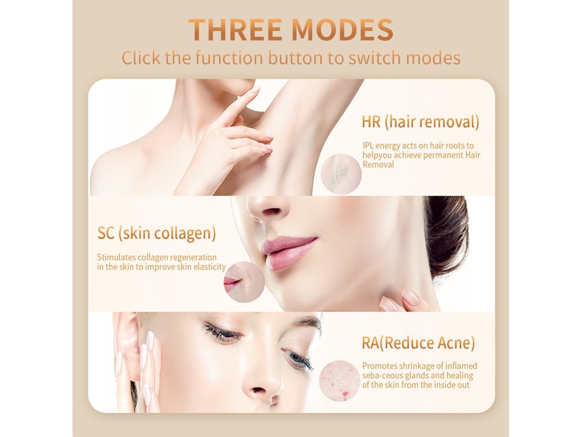 Depiladora de luz pulsada YIZHOOD BHRL-07 Enfriamiento en para