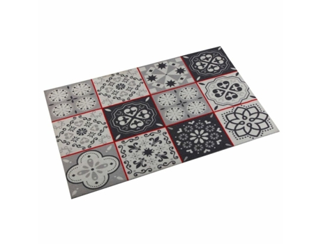 Alfombrilla Versa Mosaico Gris Cocina Poliéster (50x2x80 cm)