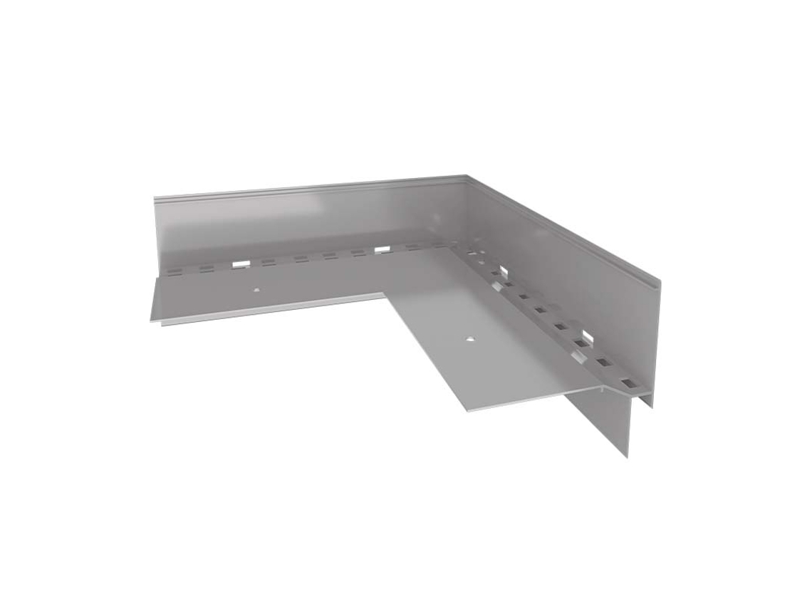 Esquina RENOPLAST de Aluminio 90 para Alero Perfil W60 Gris Acabado de Terrazas Balcones Suelos Ventilados Elevados