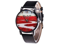 Elegante Reloj De Pulsera De Cuarzo Para Hombre Y Mujer (negro)