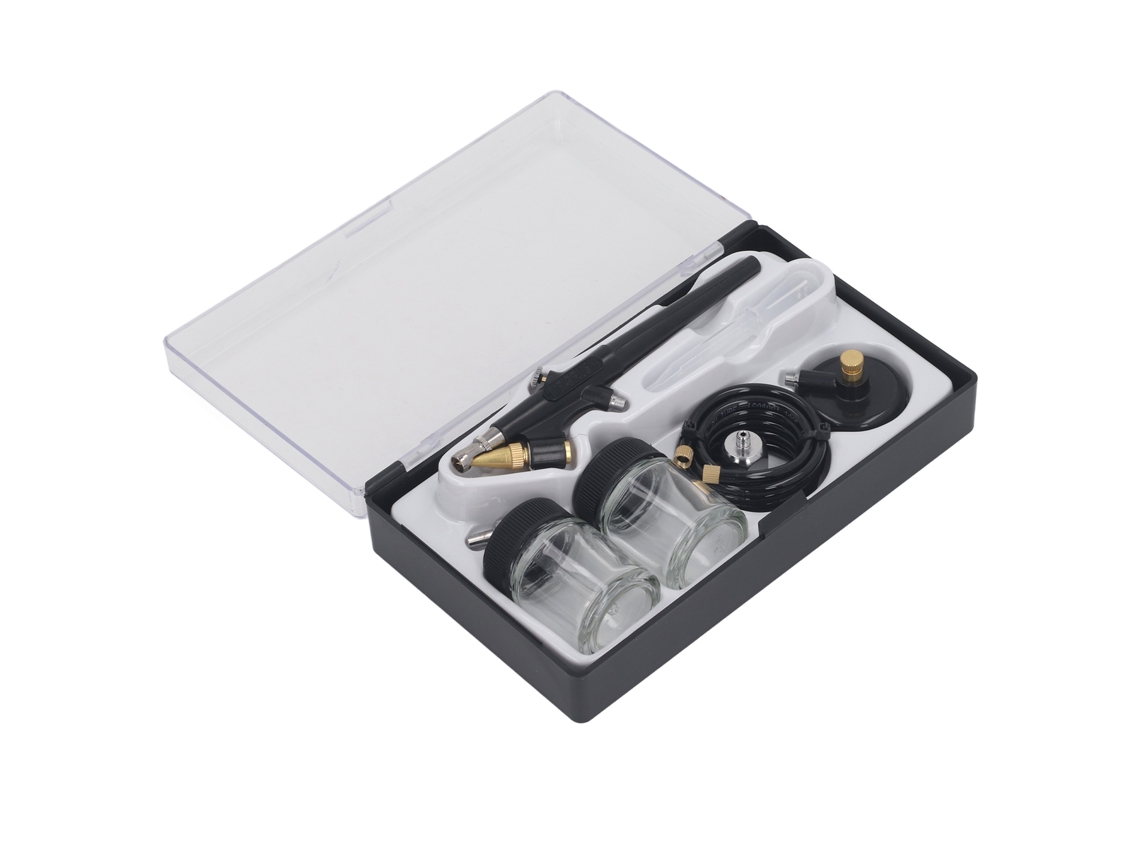 Mini kit de aerógrafo portátil sem fio para unhas, pintura de modelos e decoração de bolos, ação simples, 0,8 mm