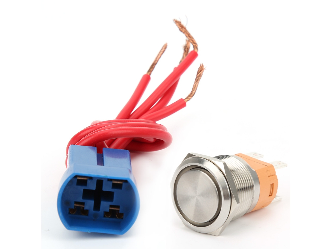 Yncm2026-interruptor De Botón Apriete De Metal Con Cabeza Plana 22mm 20a Ac250v 4pin (bloqueo Automático)