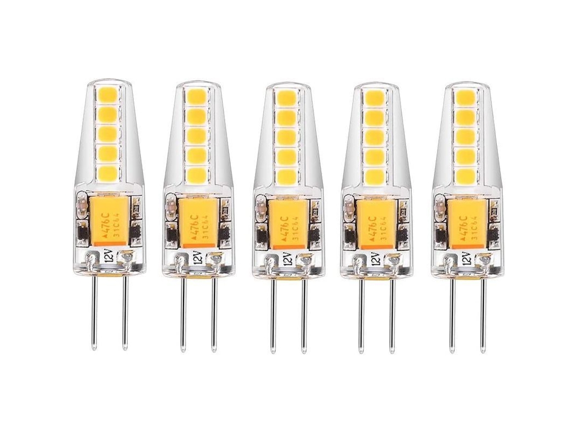 Bombilla Led G4 De 12 V Y 3 W, Luz Blanca Natural De 4000 K, 200 Lúmenes. Reemplaza A Una Bombilla Halógena De 20 W. No Regulable. Sin Parpadeo.