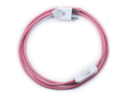 Cable Textil Con Interruptor Y Enchufe 2X075mm 2M - LEDBOX