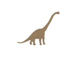 Diplodocus de madera MDF para decorar - 20 x 14 cm