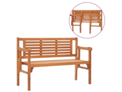 Lovely Home Banco de Jardín Plegable 120 Cm Madera de Eucalipto Maciza
