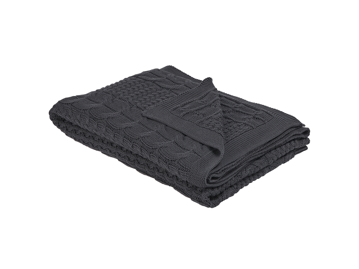 Manta BELIANI Fethiye (140x70 cm - Gris)