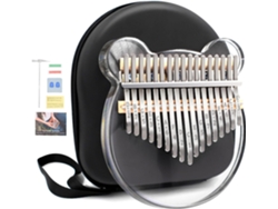 Piano de pulgar Kalimba de 17 teclas, piano de dedo de cristal acrílico transparente Siurn