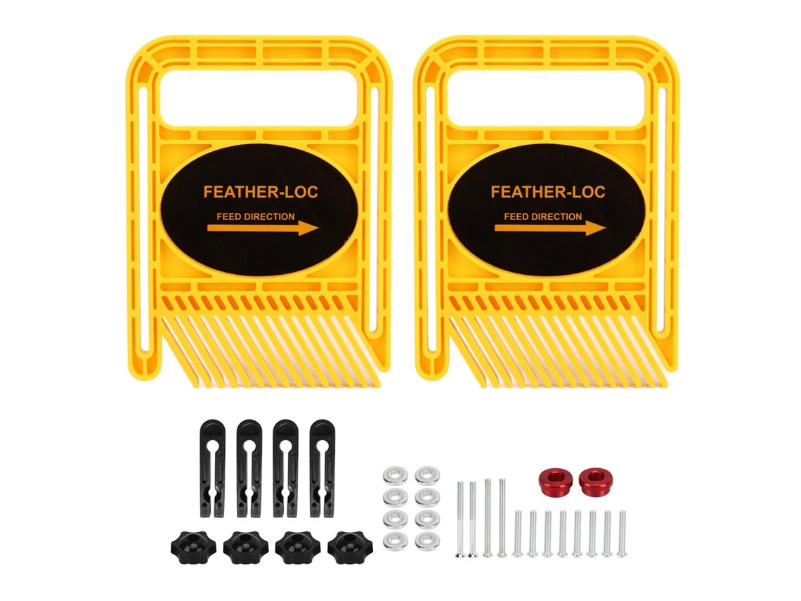 2 Juegos De Placas De Alas Ajustables Y Extendidas Para Sierra De Mesa Y Fresadora, Dispositivo De Seguridad Para Carpintería, Color Amarillo.
