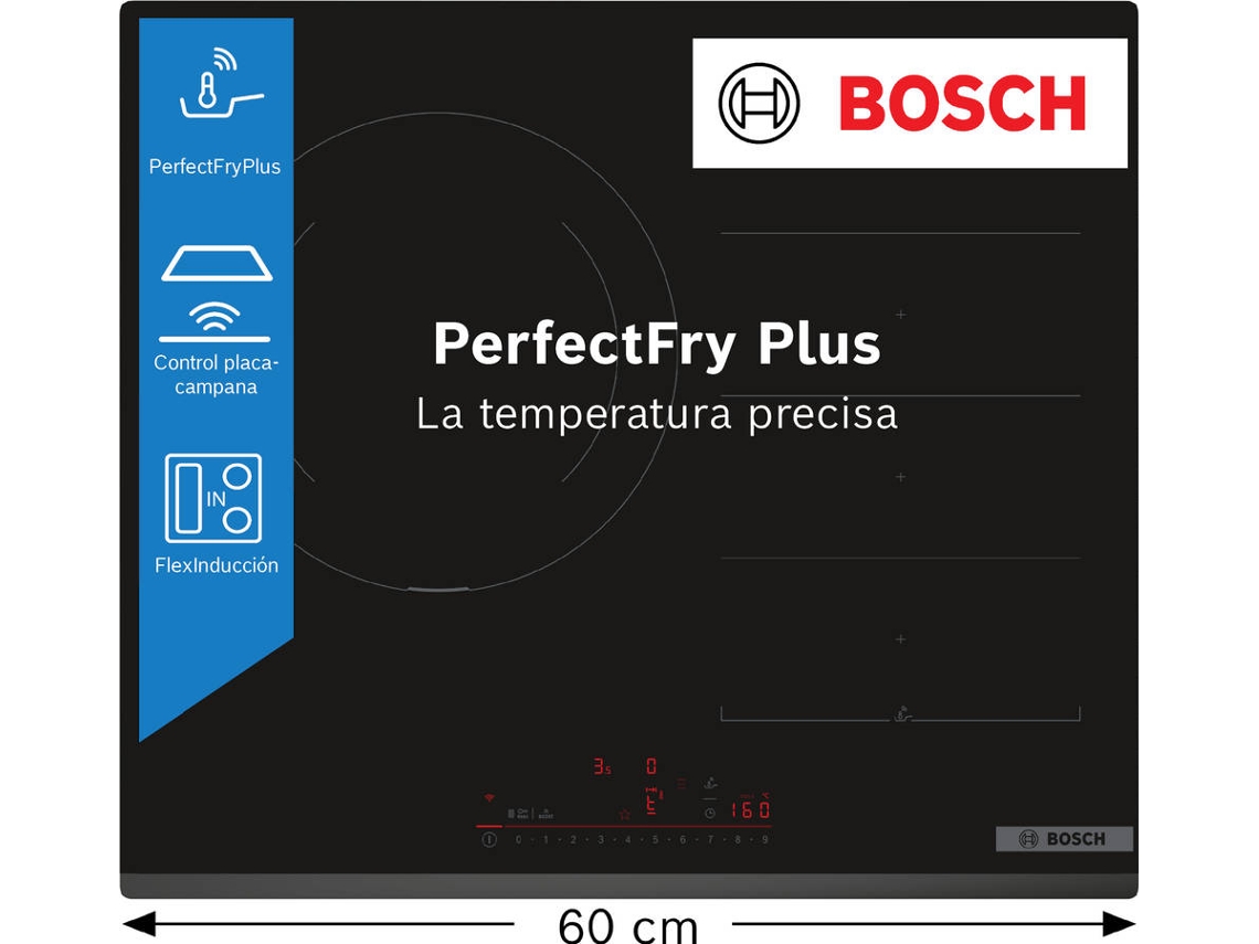 Placa de Inducción  BOSCH PXJ631HC2E (Eléctrica - 59.2 - Negro) 59.2x52.2