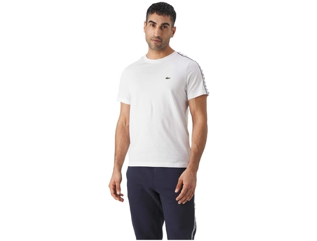Camiseta de Hombre LACOSTE Corta Logo Blanco (L)