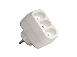 Adaptador Simon Blco de 3 tomas frontales con interruptor de límite de 10 A y 250 V (Cl114101)