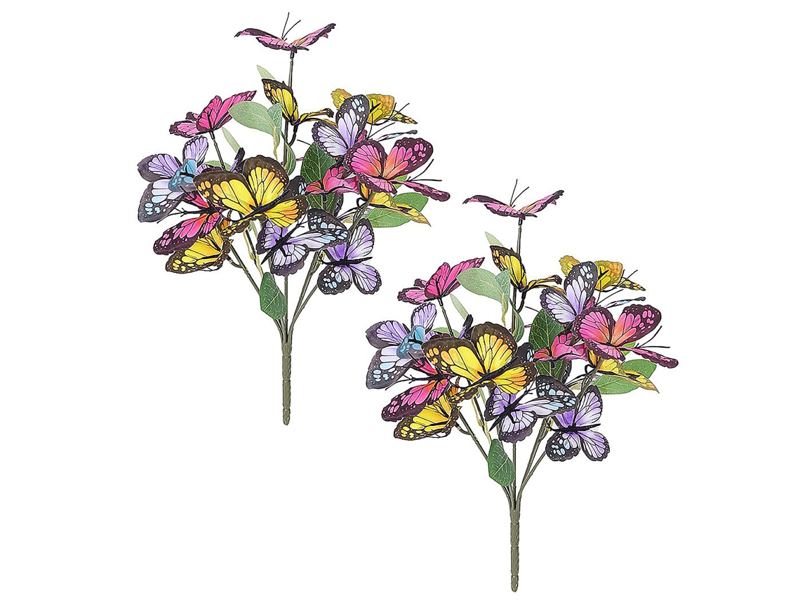 Ramo de flores de mariposa artificiales para decoración de bodas