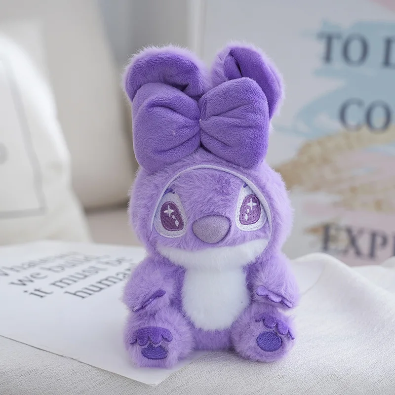 Llavero De Peluche Con Lazo De Stitch (morado)
