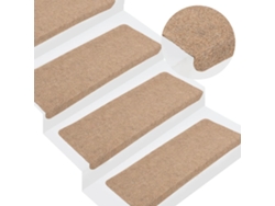 Tapetes Autoadhesivos Para Escaleras (15 Unidades, 65 X 24,5 X 3,5 Cm, Color Beige)