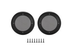 2 Cubiertas Decorativas Metálicas Para Altavoces, Circulares, De 4 Pulgadas, Negras