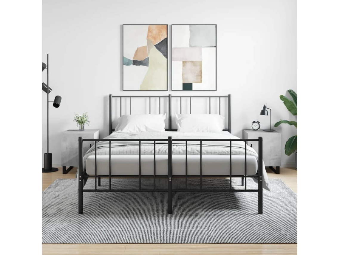 Mesitas de Noche 2Pzs 40X40X50 Cm Derivados Madera Gris Cemento