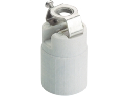 Portalámparas De Pocelana Edison Con Percha E14 Rosca M10/100 Libre De Halógenos (hasta 80w 2a 250v) Ip20 Ø26x48mm