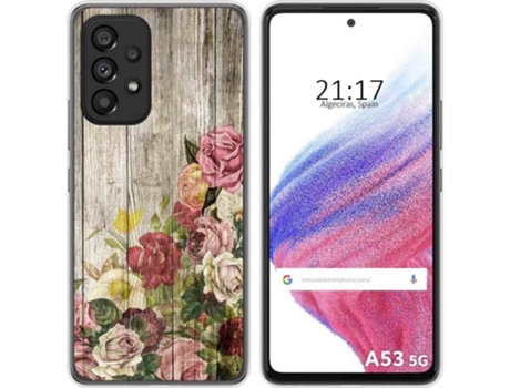Carcasa para Samsung Galaxy A53 5G TUMUNDOSMARTPHONE Dibujos Madera 08 Multicolor