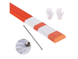 Juego de 100 postes reflectantes de fibra de vidrio color naranja de 1829 mm para señalización vial Tekmaquinas