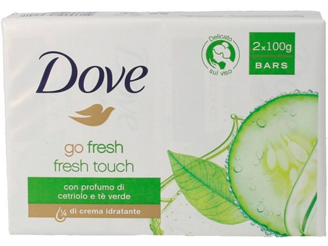 Jabón DOVE Crema Go Fresh Pepino & Te Verde 2 Unidades De 100 g (100 g)
