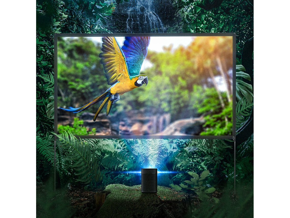 Pantalla De Proyector Blitzwolf Bw-vs6 De 100 Pulgadas Con Soporte Estable, Resolución 4k 16:9, Plegable, Antiarrugas, Fácil Instalación