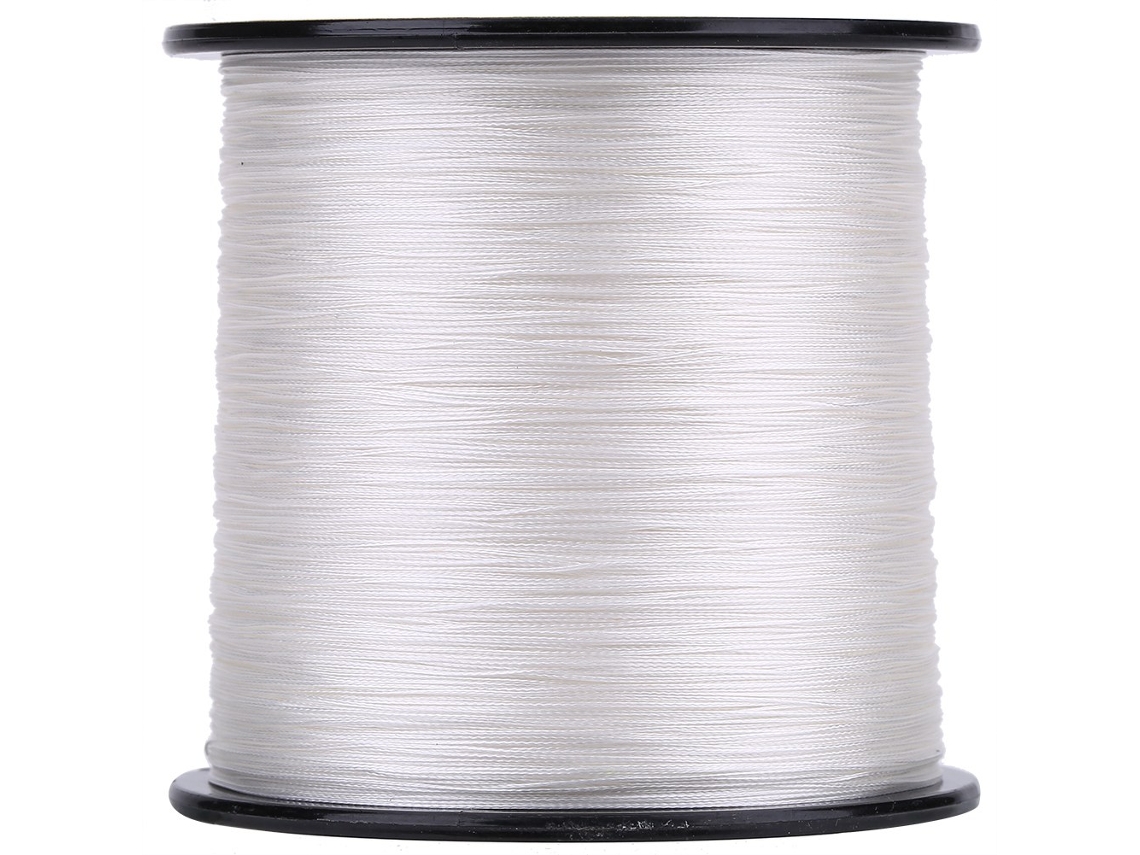Hilo De Pesca Multifilamento De Pe, 4 Hebras, 500 M, Súper Resistente, Duradero, Blanco (0,6)