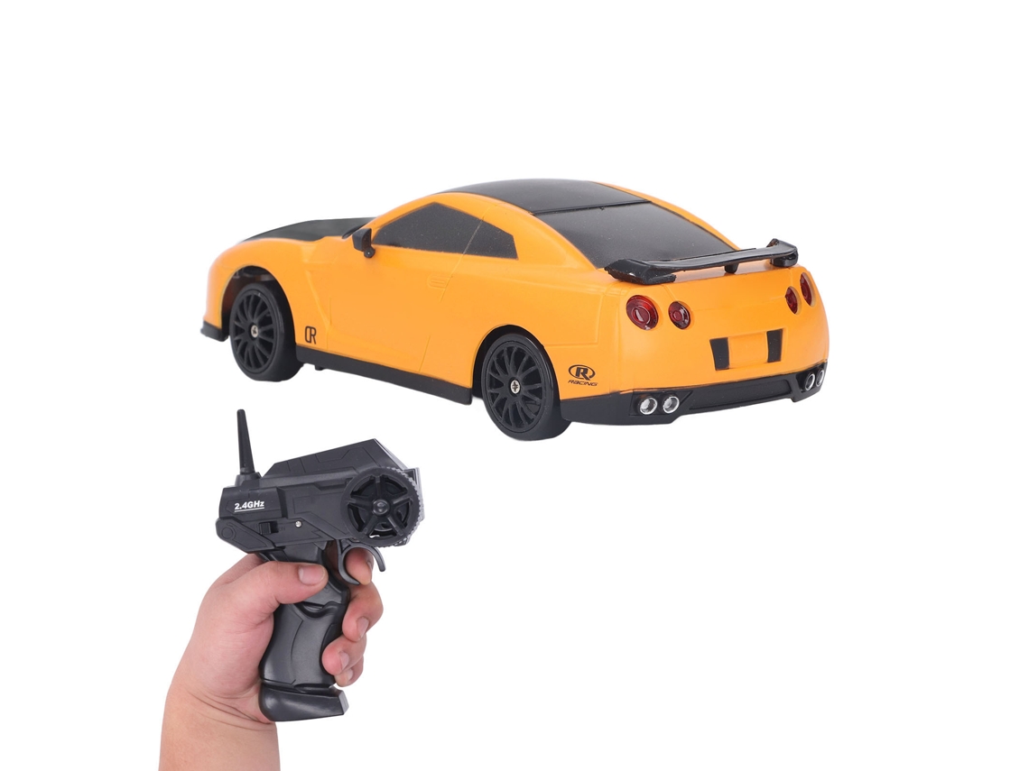 Coche Teledirigido 4x4 De Derrape A Escala 1/24 Con Batería Recargable, Color Amarillo, Para Adultos Y Niños.