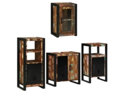Conjunto de muebles de baño de 4 piezas con estante y puerta MAISON EXCLUSIVE