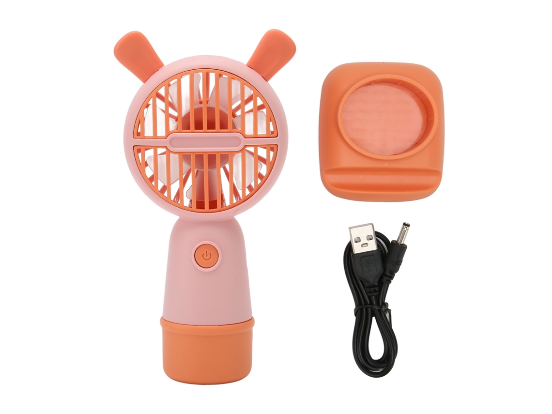 Ventilador De Mano Mini Portátil Usb Recargable Refrigerador Silencioso Mesa Vibrante Rosa