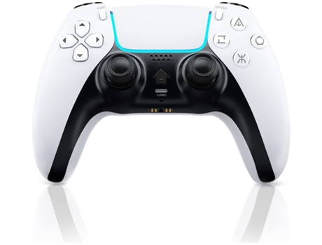 Mando inalámbrico Ps4, mando a distancia de repuesto, Joystick de doble choque, almohadilla táctil para Playstation 4/Ps4 Pro/Slim/Pc blanco YIZHOOD